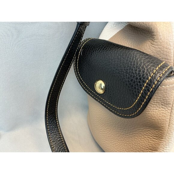 Coach Pennie Shoulder Bag Crossbody Off White Tan Black Soft Leather Det. Strap - Picture 2 of 10